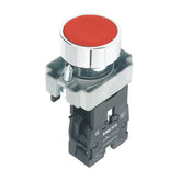 Metal Push Button Switch Latching Flat Head 1 Normally-Open